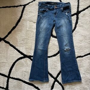 SLIM FLARE low rise jeans size 2s